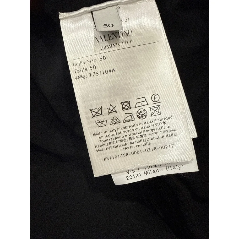 Valentino Black Embellished‎ Short Crepe Couture Dress Size 14